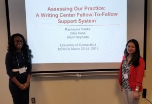 Kharl Reynado and Odia Kane presenting at NEWCA.