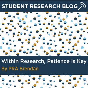 Student Research Blog Post: In Research, Patience is Key. By PRA Brendan.