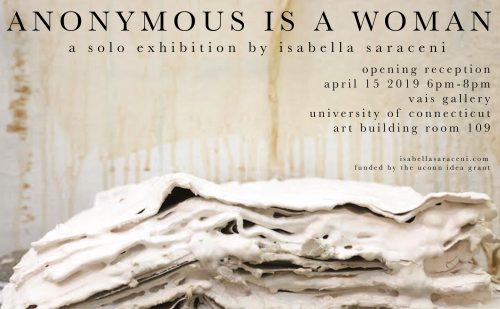 Anonymous Is A Woman Art Exhibition Flyer