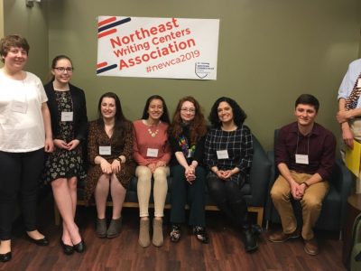 Students from the Avery Point Academic Center at the Northeast Writing Centers Association's annual meeting.