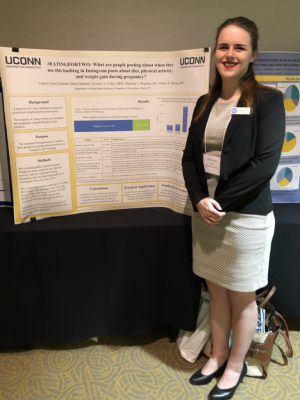 Caitlyn Sward presenting at the Connecticut Academy of Nutrition and Dietetics spring meeting.