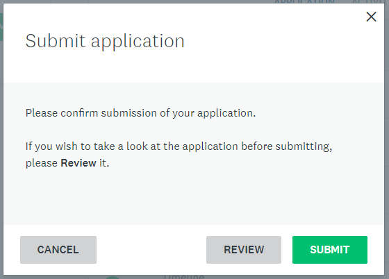 Submit screen with option to review.