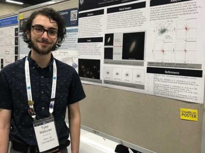 Tyler Metivier presenting at the American Astronomical Society Annual Meeting.