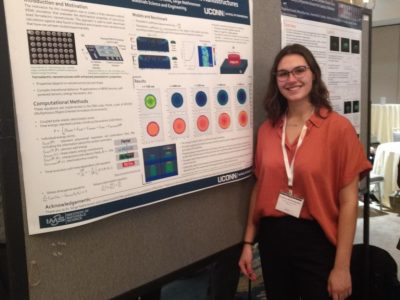 Victoria Reichelderfer presenting at the Electronic Materials and Applications Conference.