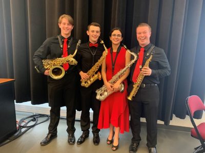 Paradigm Saxophone Quartet post performance