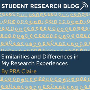 Similaries and Differences in My Research Experiences. By PRA Claire.