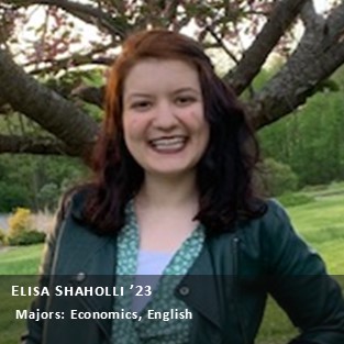 Peer Research Ambassador Elisa Shaholli '23.