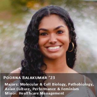 Peer Research Ambassador Poorna Balakumar '23.