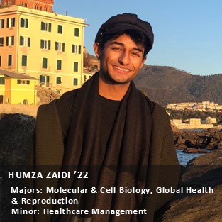 Peer Research Ambassador Humza Zaidi '22.