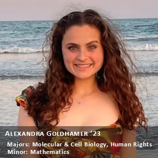 Peer Research Ambassador Alexandra Goldhamer '23.