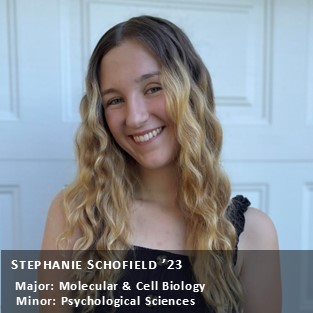 Peer Research Ambassador Stephanie Schofield'23.