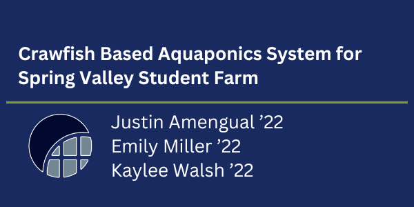 Change Grant recipients Justin Amengual '22, Emily Miller '22, Kaylee Walsh '22.
