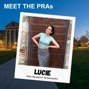 Meet the PRAs - picture of Lucie, Peer Research Ambassador.