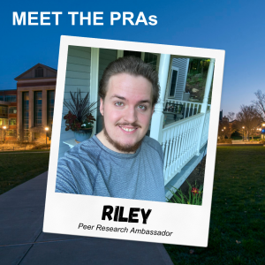 Meet the PRAs - picture of Riley, Peer Research Ambassador.