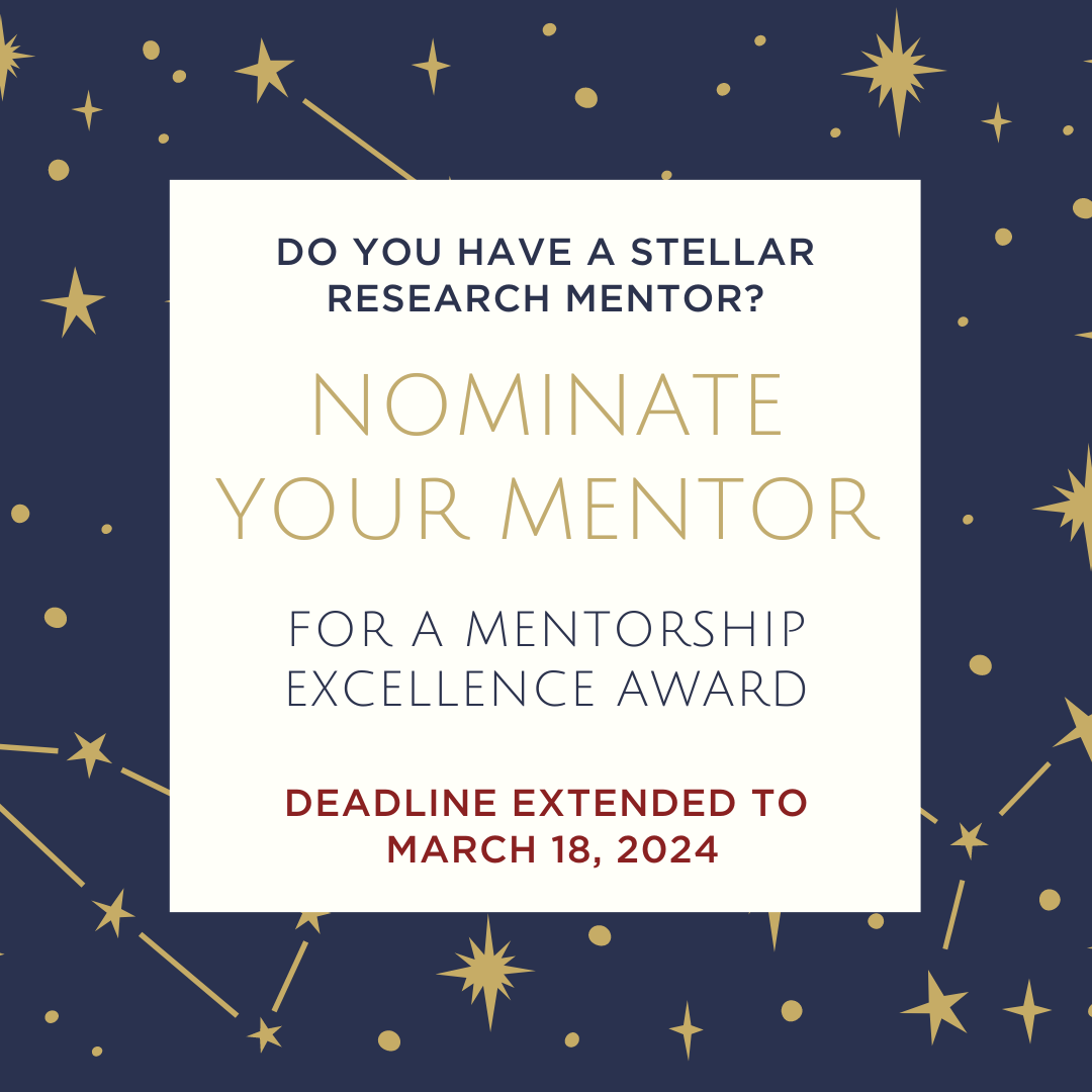 Mentorship excellence awards now open and due March 11 - learn more here: https://ugradresearch.uconn.edu/mentorship-awards/