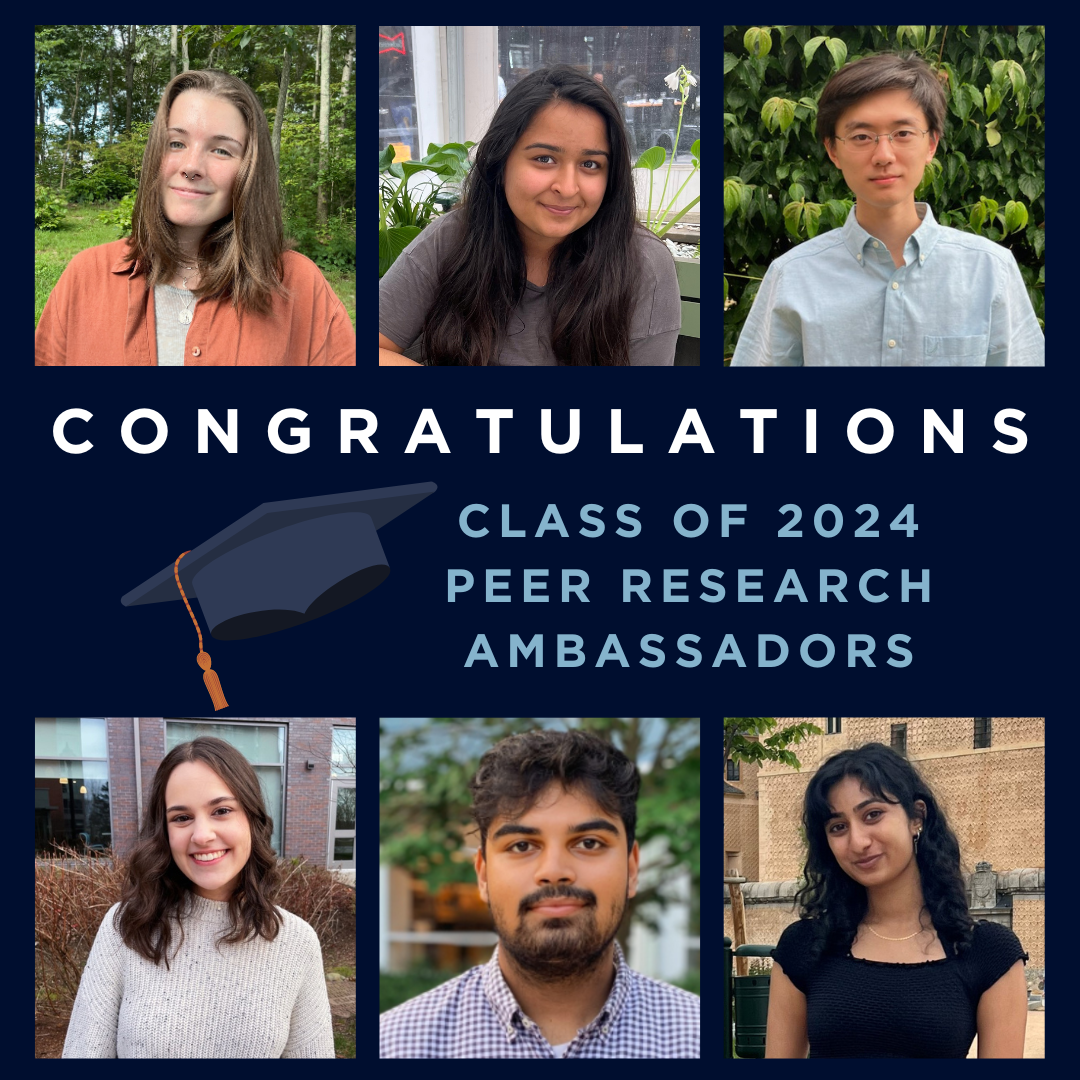 Congratulations Class of 2024 Peer Research Ambassadors!