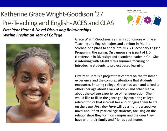 UConn IDEA Grant recipient Katherine Grace Wright-Goodison '27.