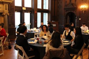 Picture of students participating in the First Generation Favors Leadership Event held by UConn Co-op Legacy Fellow Zachary Boudah '25