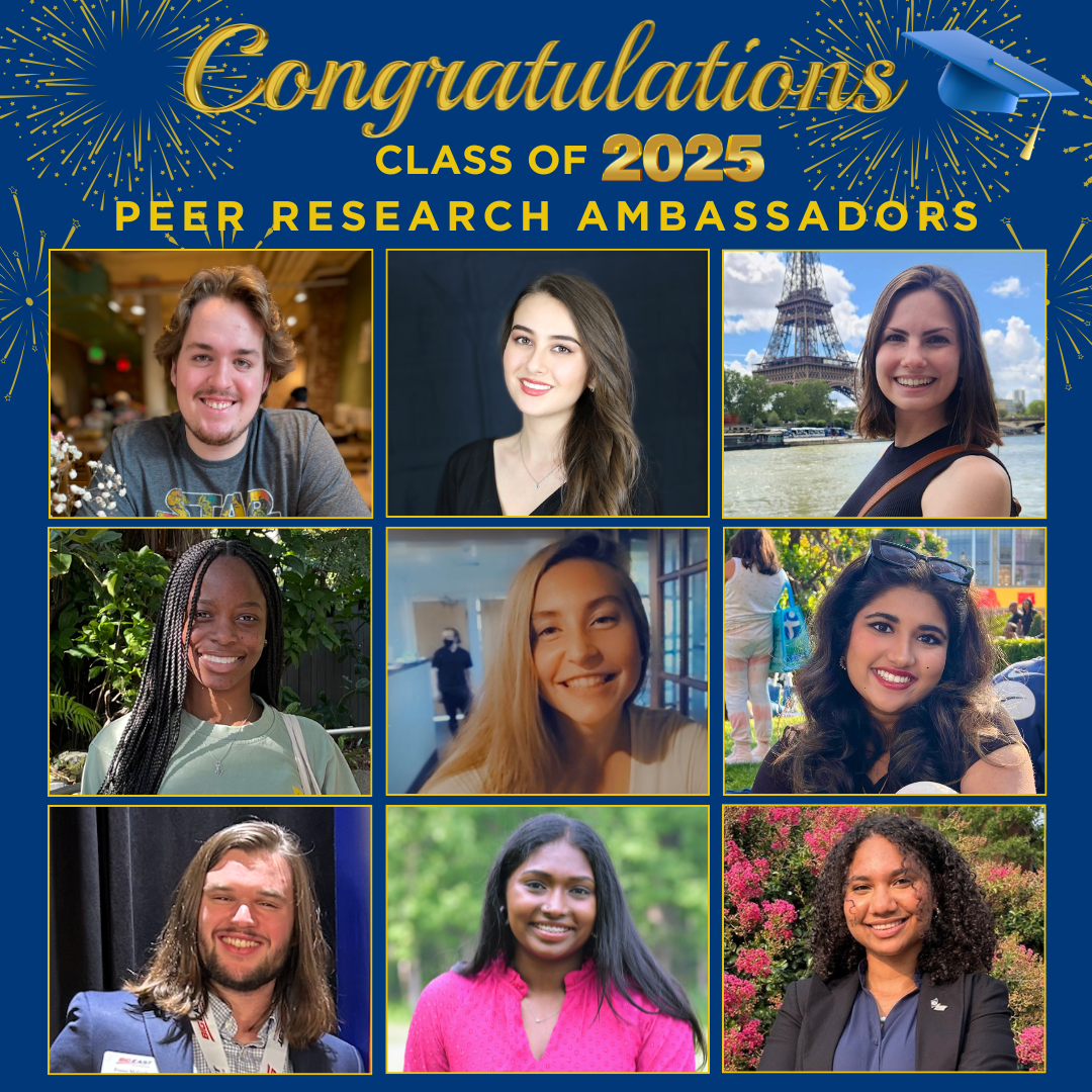 Congratulations, Class of 2025, Peer Research Ambassadors!