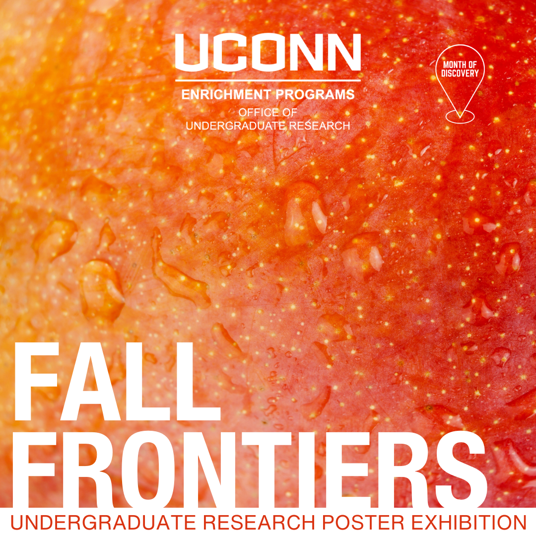 Microscopic image of cells in shades of red and orange with Fall Frontiers 2025 in white text.
